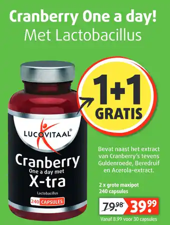 Lucovitaal Cranberry aanbieding