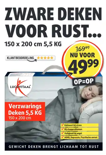 Lucovitaal Verzwarings deken 5,5 kg aanbieding