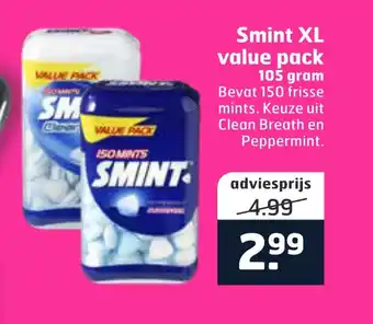 Trekpleister Smint xl value pack 105 gram aanbieding