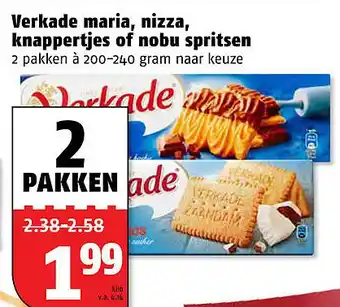 Poiesz Verkade maria, nizza, knappertjes of nobu spritsen 200-240 gram aanbieding