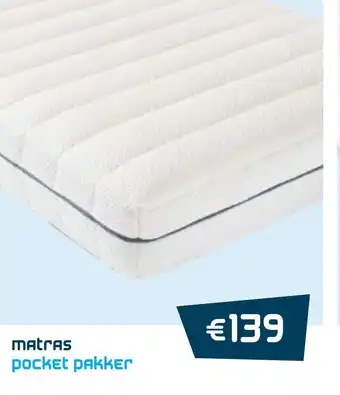 Beddenreus Matras pocket pakker aanbieding