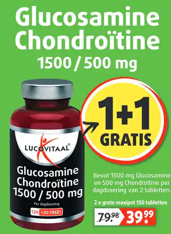 Lucovitaal Glucosamine chondroïtine 1500/500 mg aanbieding