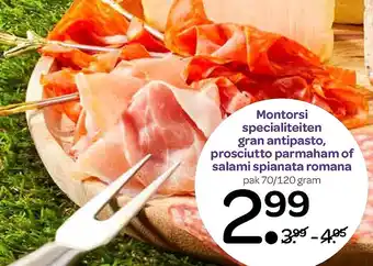 Spar Montorsi specialiteiten aanbieding