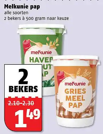 Poiesz Melkunie pap 500 gram aanbieding