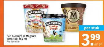 Albert Heijn Ben & jerry's of magnum 438-465 ml aanbieding