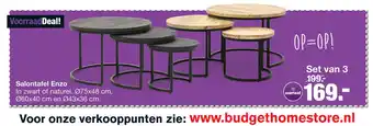 Budget Home Store Salontafel enzo set van 3 naturel aanbieding