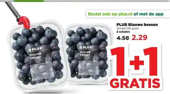 PLUS Plus Blauwe Bessen 1+1 Gratis aanbieding