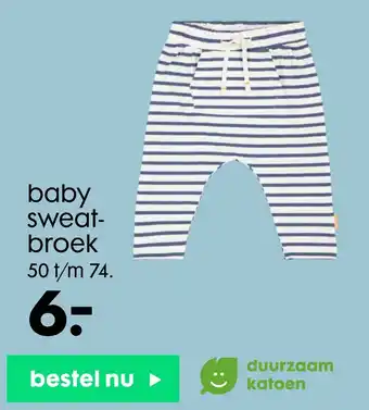 HEMA baby sweat- broek aanbieding