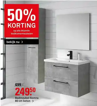 Karwei Badmeubel Sienna 80 Cm Beton aanbieding