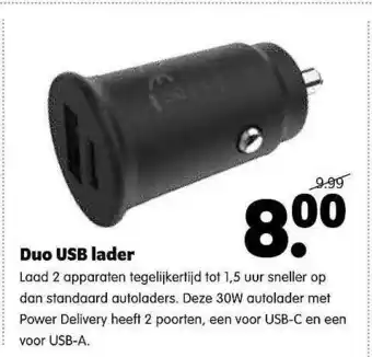 Plentyparts Duo USB Lader aanbieding