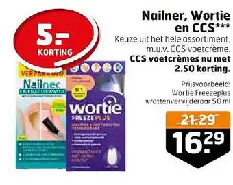 Trekpleister Nailner, Wortie En CCS 5.- Korting aanbieding