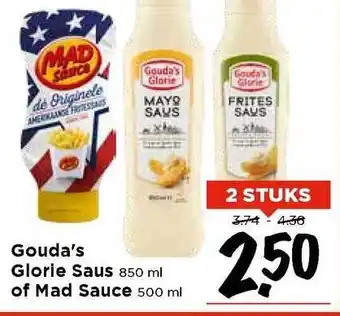 Vomar Voordeelmarkt Gouda's Glorie Saus Of Mad Sauce aanbieding