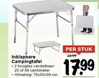 Vomar Voordeelmarkt Inklapbare Campingtafel aanbieding