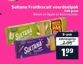 Trekpleister Sultana Fruitbiscuit voordeelpak aanbieding