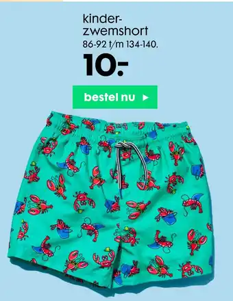 HEMA kinder- zwemshort aanbieding