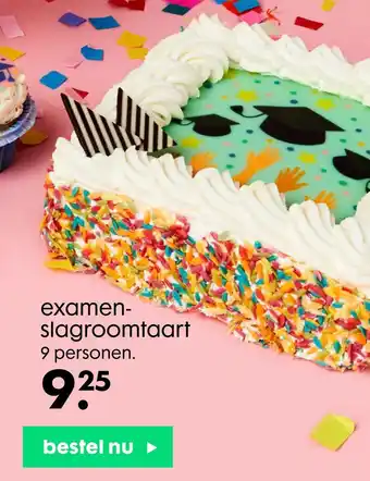 HEMA examen- slagroomtaart aanbieding