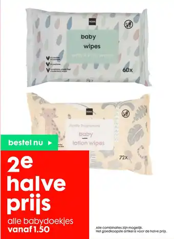 HEMA Alle babydoekjes aanbieding