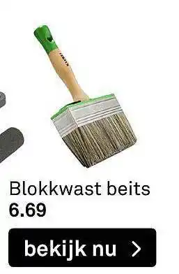 Karwei Blokkwast Beits aanbieding