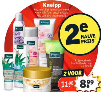 Kruidvat Kneipp Prijsvoorbeeld: douche ready to go 2 x 200ml aanbieding