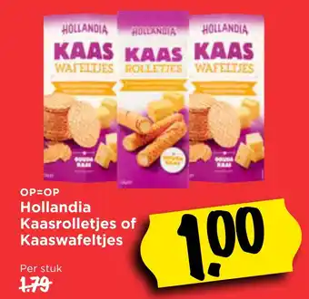 Vomar Voordeelmarkt Hollandia Kaasrolletjes of Kaaswafeltjes aanbieding