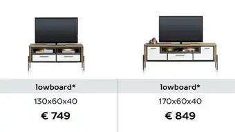 Henders & Hazel Lowboard 130x60x40 cm aanbieding