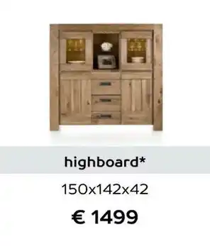 Henders & Hazel Highboard 150x142x42 cm aanbieding