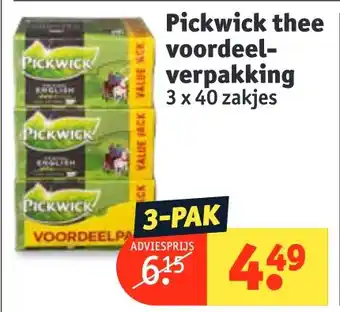 Kruidvat Pickwick thee voordeelverpakking aanbieding