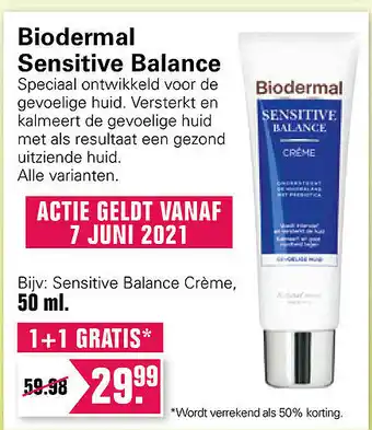 De Online Drogist Biodermal Sensitive Balance 50 ml aanbieding