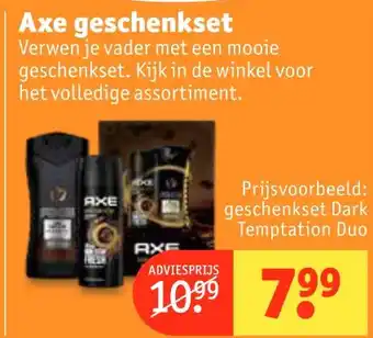 Kruidvat Axe geschenkset aanbieding