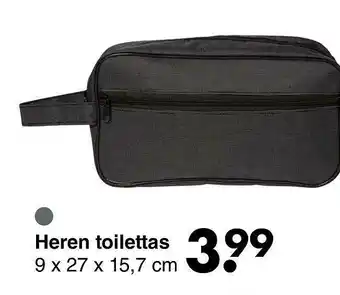 Wibra Heren toilettas 9 X 27 X 15,7 Cm aanbieding