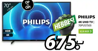 Expert Philips 4k uhd tv | 70Pus7505 aanbieding