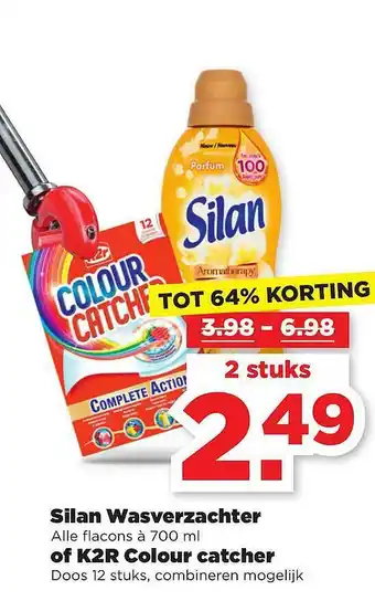 PLUS Silan Wasverzachter Of K2R Colour Catcher Tot 64% Korting aanbieding