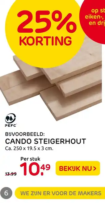 Praxis Cando Steigerhout aanbieding