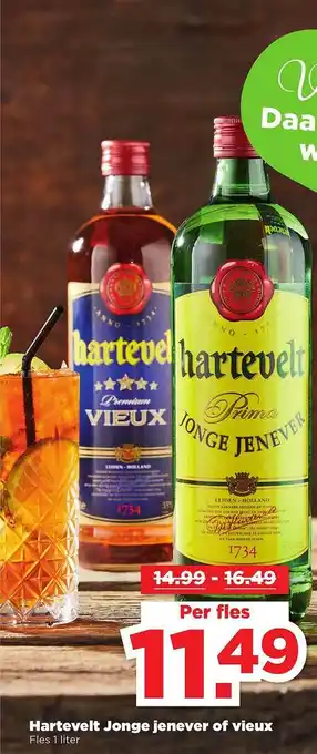 PLUS Hartevelt Jonge Jenever Of Vieux aanbieding