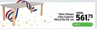 GAMMA Tafel Milaan Afm.(Ixbxh): 95x210x76 cm aanbieding