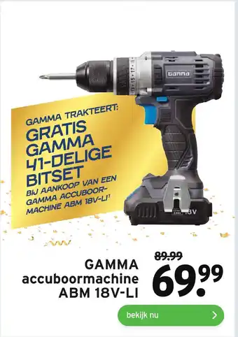 GAMMA GAMMA accuboormachine ABM 18V-LI aanbieding