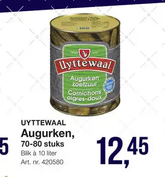 Bidfood Uyttewaal Augurken, 70-80 stuks 10 liter aanbieding