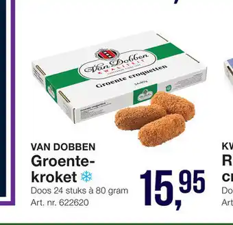 Bidfood Van dobben Groentekroket 24 stuks a 80 gram aanbieding