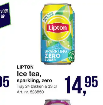 Bidfood Lipton Ice tea, sparkling, zero 24 blikken a 33 cl aanbieding