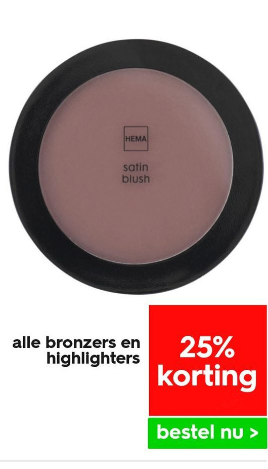 alle bronzers en highlighters aanbieding bij HEMA