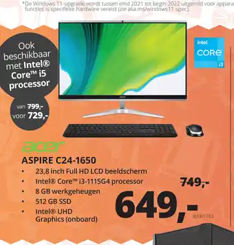 Paradigit Acer Aspire C24-1650 23,8 inch aanbieding