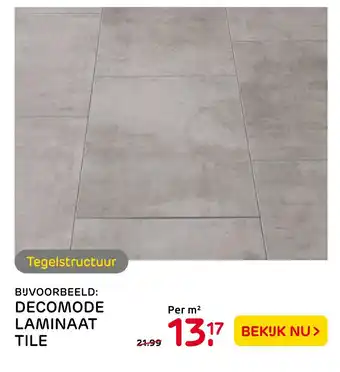 Praxis Decomode Laminaat Tile aanbieding