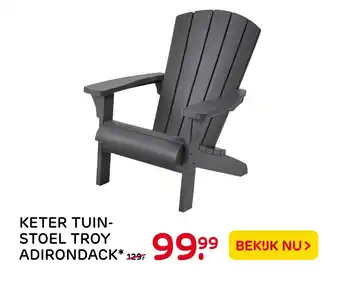 Praxis Keter Tuinstoel Troy Adirondack aanbieding