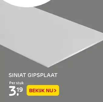 Praxis Siniat Gipsplaat aanbieding