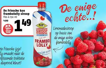 Poiesz De Friesche koe frambololly siroop aanbieding