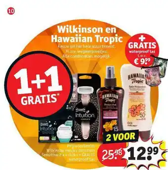 Kruidvat Wilkinson En Hawaiian Tropic 1+1 Gratis aanbieding