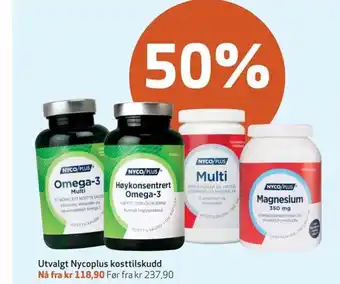 Apotek 1 Utvalgt Nycoplus kosttilskudd tilbud