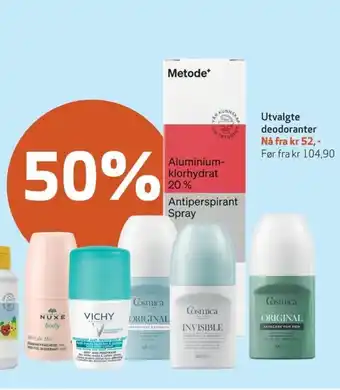 Apotek 1 Utvalgte deodoranter tilbud