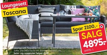 Rusta Loungesett Toscana tilbud