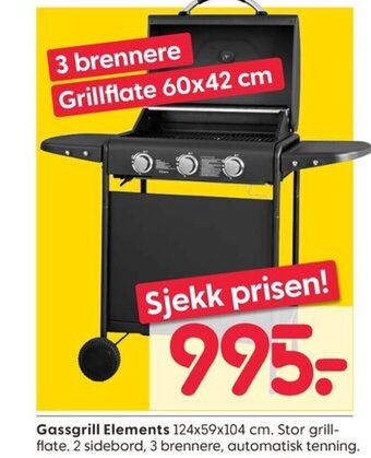 Rusta Gassgrill Elements tilbud